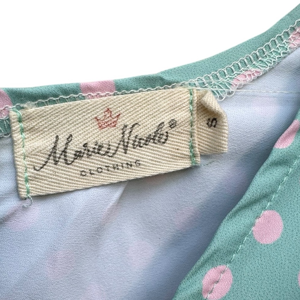Marie Nicole Clothing Polka Dot Ruffle Dress size Small - Picture 2 of 7